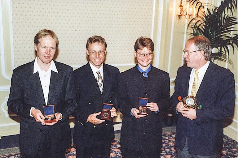 Preisträger 1999: Fritz Poppenberg, Bernhard Langer, Christoph Irion, Jürgen Werth