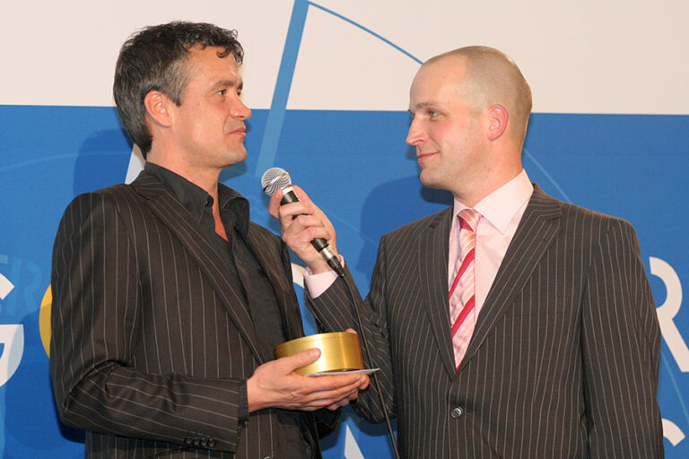Preisträger Jens Sembdner, Moderator Volker Willner