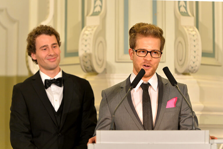 Laudatoren Christian Brunner und Sebastian Zuberer